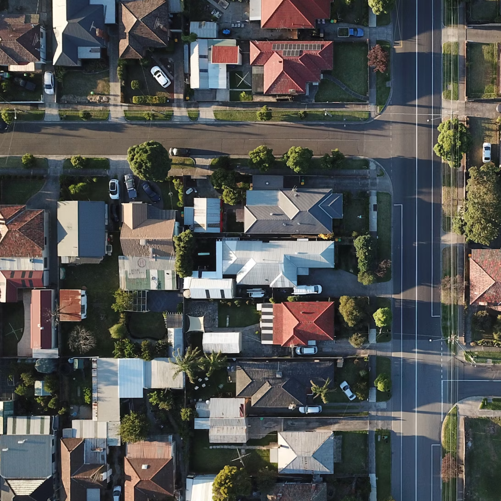 Aerial view of suburban homes in Melbourne – Culloden Finance mortgage broker Chadstone contact page